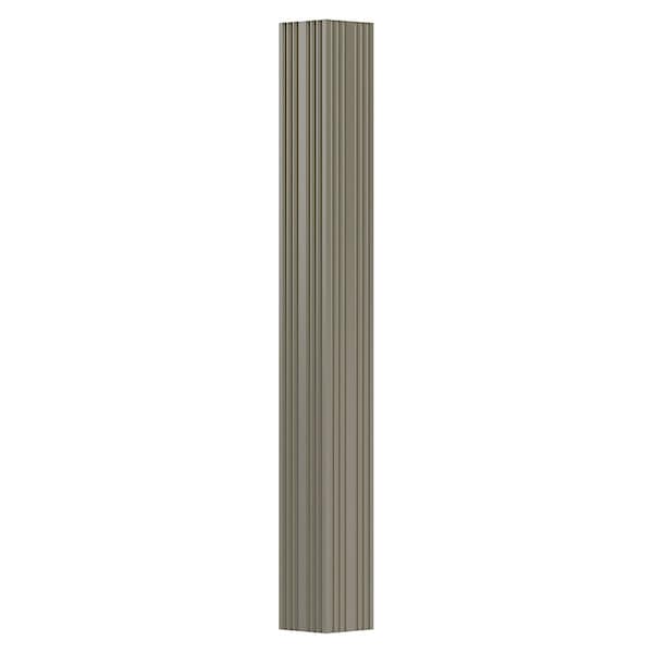 Ekena Millwork 3" x 9' Endura-Aluminum Column, Square Shaft (Load-Bearing 8,000 lbs), Non-Tapered, FLuted EA0309ENFSD - main